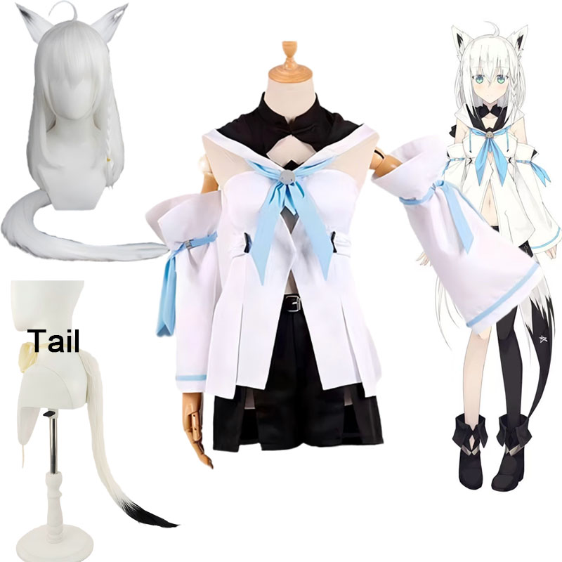Vtuber Shirakami Fubuki Cospla - Anime Cosplay Meme review and price